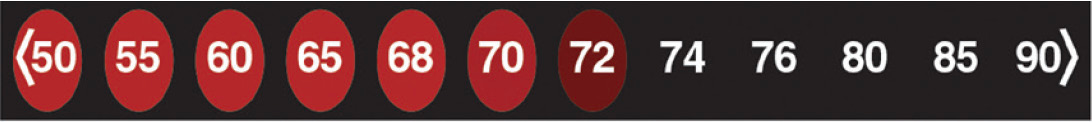 Digi-Temp® EZ termometr pokojowy 3099 — 13 pól, 10–32 °C (50–90 °F), 10 × 90 mm