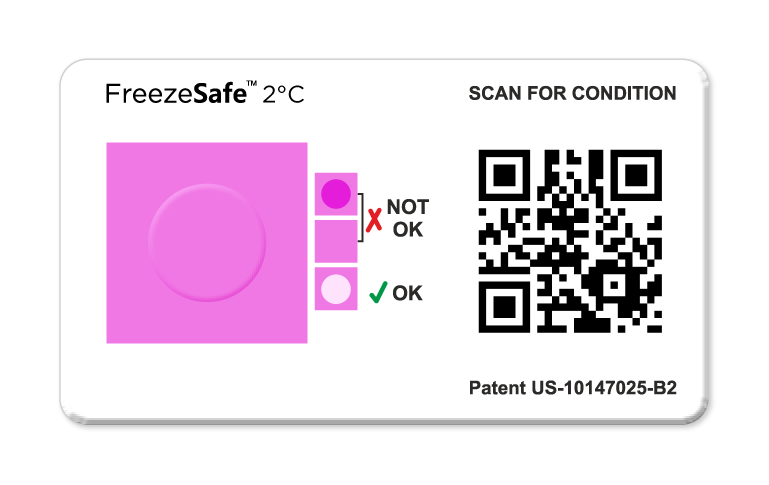 FreezeSafe QR — Wskaźnik zamarznięcia z odczytem telefonem
