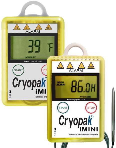iMINI — temperatura i wilgotność — Rejestrator z 4 progami alarmowymi i diodami LED