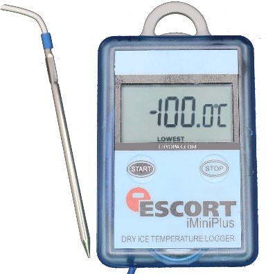 iMiniPlus Dry Ice — Rejestrator do suchego lodu z sondą do −100 °C