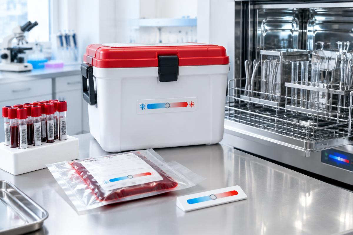 Kontrola temperatury krwi, próbek i materiałów medycznych